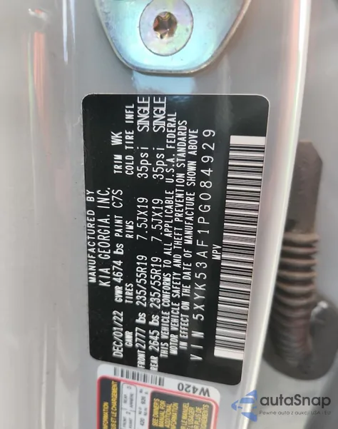 2023 Kia Sportage Sx Prestige z USA, uszkodzony, nr VIN 5XYK53AF1PG084929